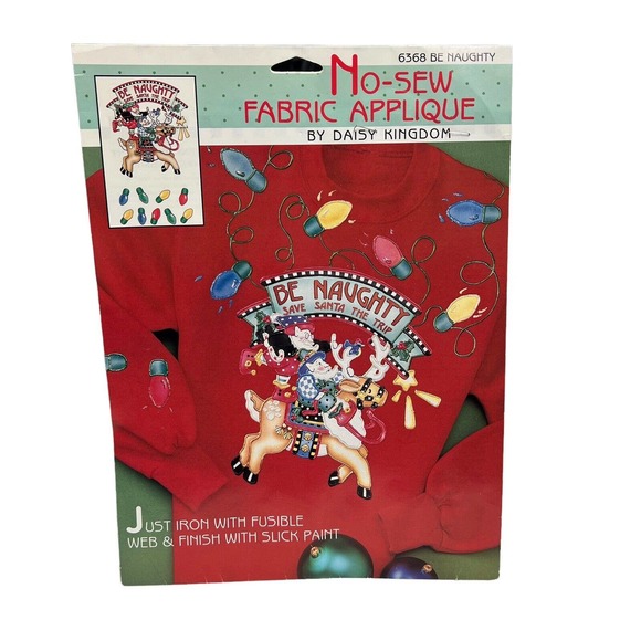New Daisy Kingdom SET No-Sew Applique‎ Be Naughty And Iron On Transfer Snowmen - Picture 1 of 7